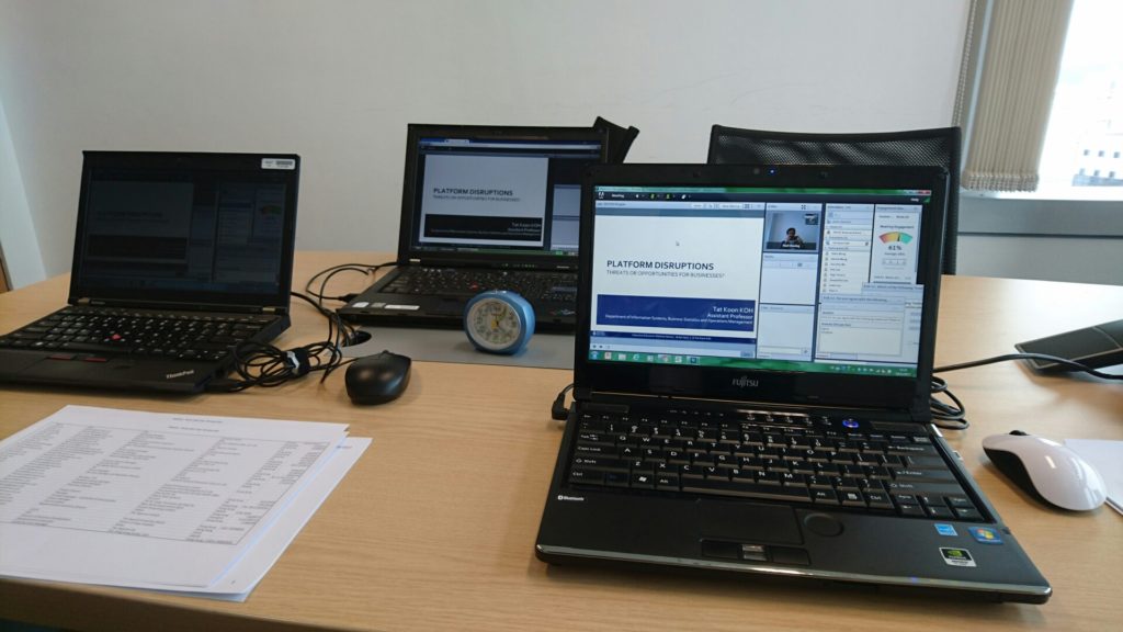 Behind the scene -- all the equipment to produce the webinar...